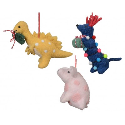 Felt Animal Tree Decorations